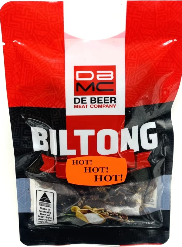 De Beers Meat Company Hot Hot Hot 100g jerky