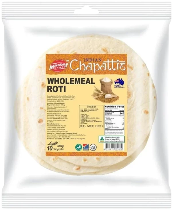 Master Indian Chapattis Wholemeal Roti 10pcs