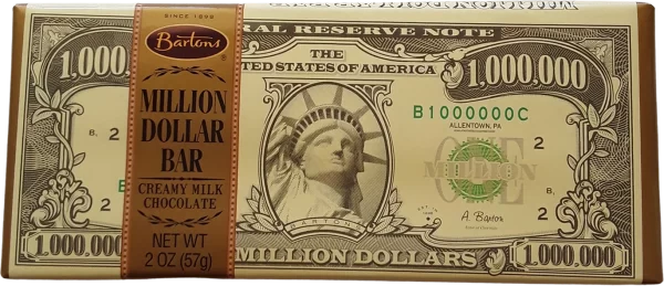 bartons million dollar chocolate bar