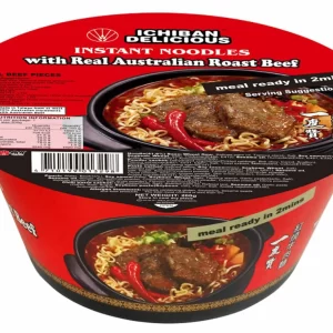 ichiban roast beef instant noodles bowl