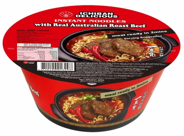 ichiban roast beef instant noodles bowl