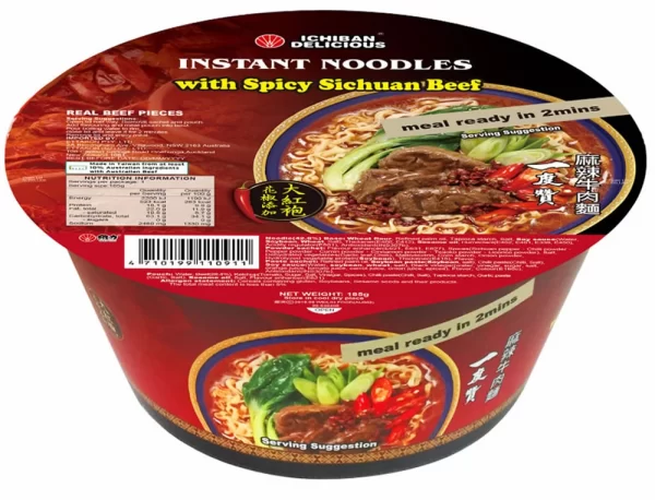 ichiban spicy instant noodles bowl