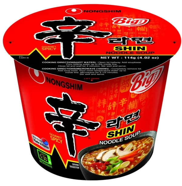 nongshim big bowl 114gr shin noodle soup