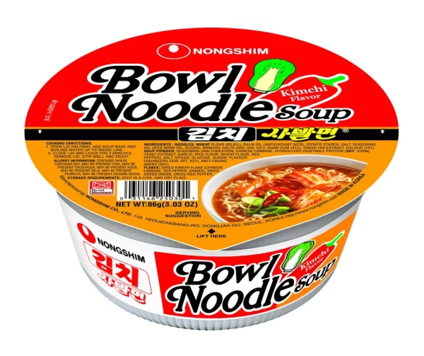 nongshim kimchi 86gr noodle bowl soup