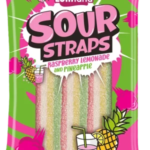 lolliland sour straps raspberry lemonade and pineapple 160g