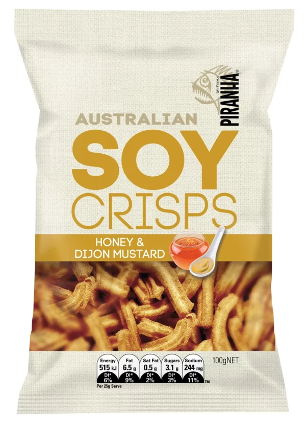 piranha soy crisps honey and dijon mustard chips