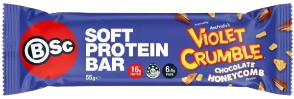 Body science protien bar violet crumble chocolate honeycomb 55g