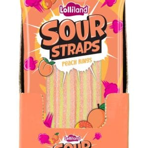 Lolliland Sour Straps Peach Rings 12x160g