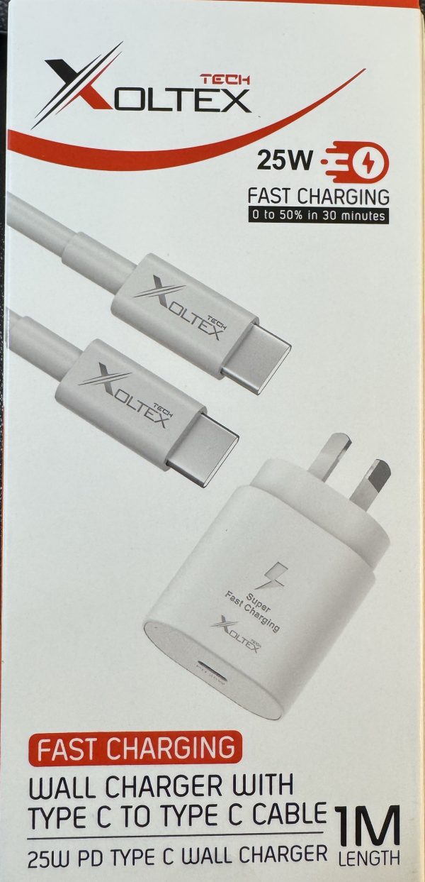 Xoltex Wall Charger type C to type C 1 mtr Cable