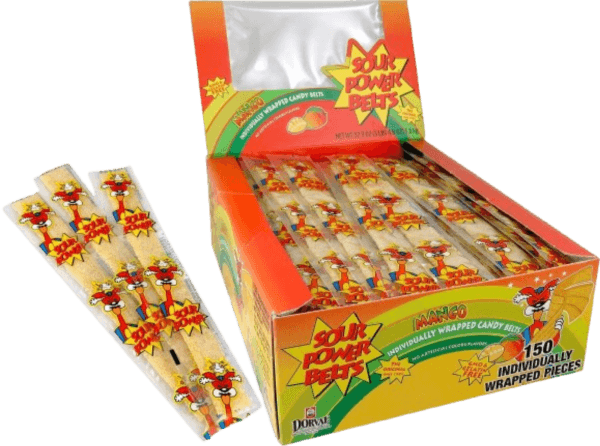 Sour power belts mango 150 pieces