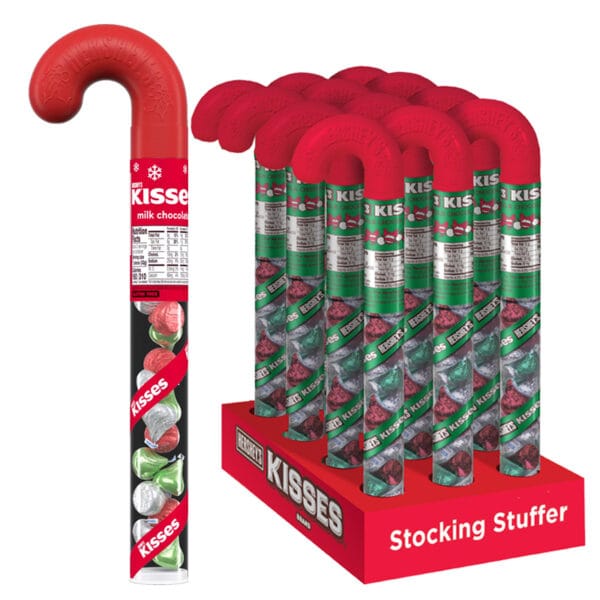 KISSES MILK CHOC CANES 63G each