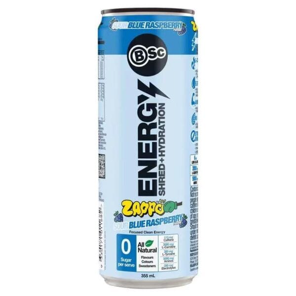 BSc Energy Shred Hydration 355ml Zappo Sour Blue Raspberry (12)