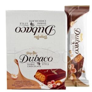 Beyoglu Dubaco Dubai Milk Chocolate with Kadayif & Hazelnut Cream Bar 35g * 24 Pack
