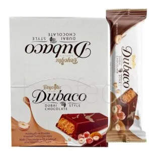 Beyoglu Dubaco Dubai Milk Chocolate with Kadayif & Hazelnut Cream Bar 35g * 24 Pack