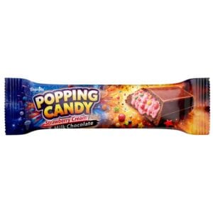 Beyoglu Popping Candy Milk Chocolate with Strawberry Cream Bar 35g * 24